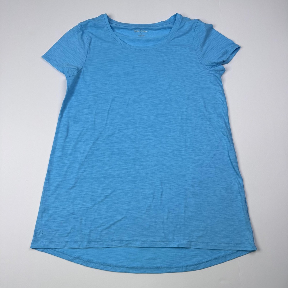 Lilly Pulitzer Dress Womens Small Blue Short Sleeve T Shirt Tunic Casual